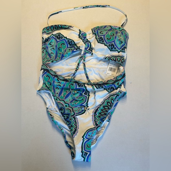 NWT $162 Sunshine 79 Multicolored One Piece Cutout Swimsuit Size 10